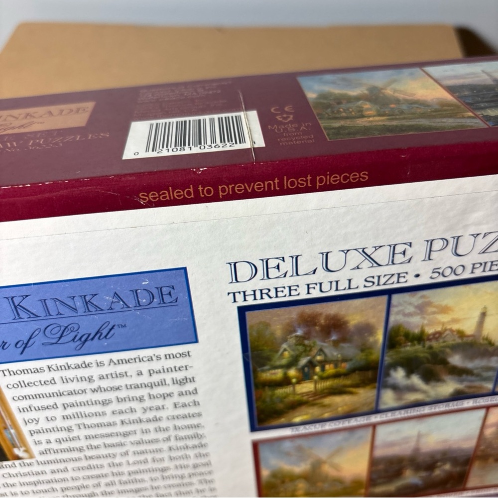 Thomas Kinkade Deluxe Set of Three (3) 500 Piece Jigsaw Puzzles - Picture 6 of 8